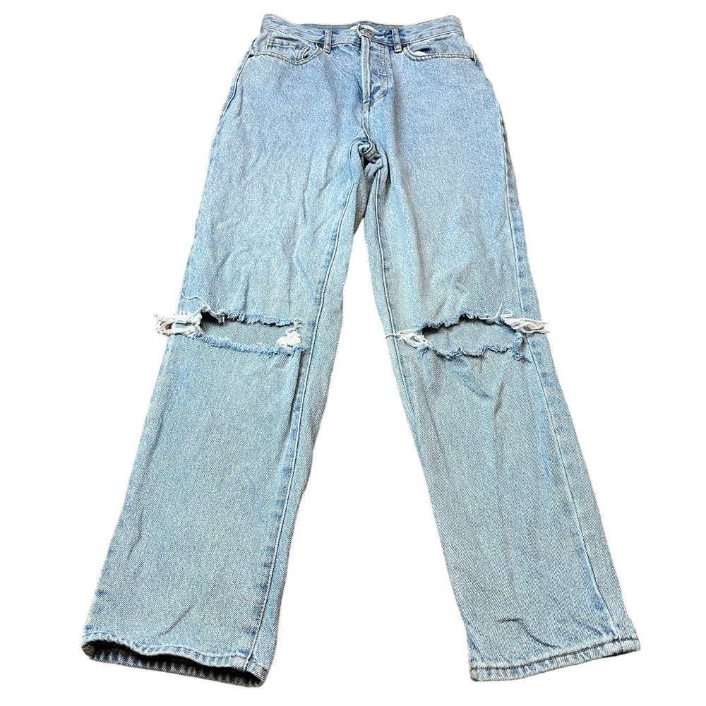 PacSun Light Wash Distressed Straight Leg Jeans Size 23 Women
